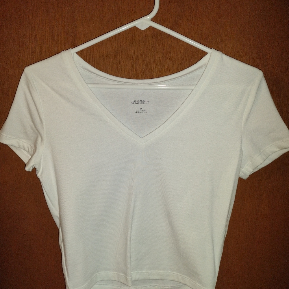 White crop top